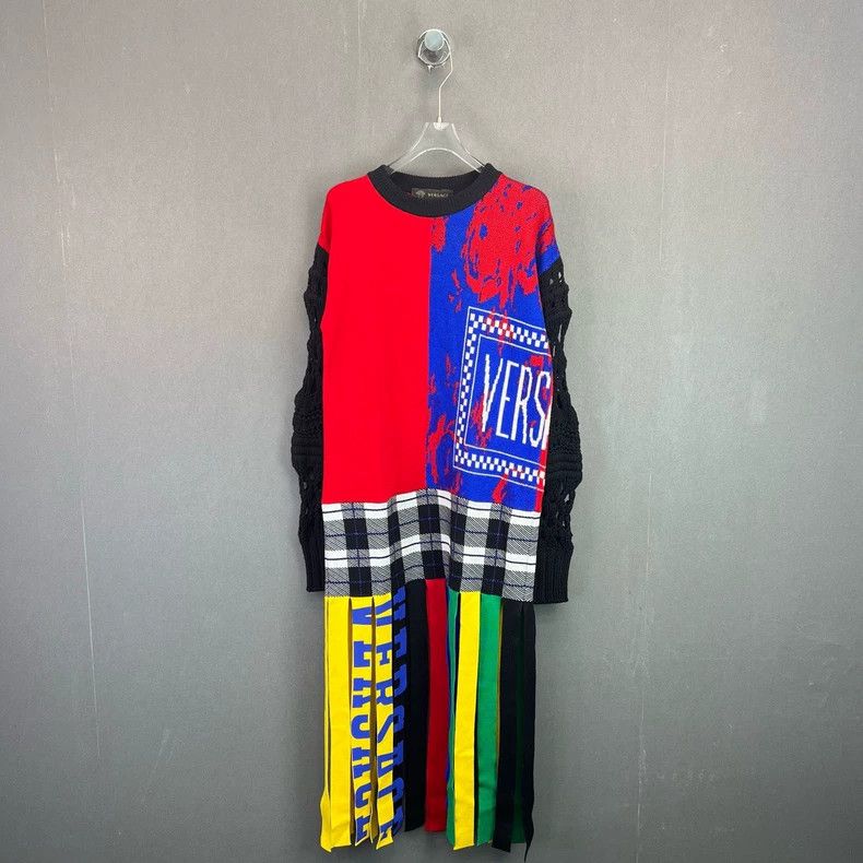 Versace Versace Colorblock Printed Sweater- dmc Size US M / EU 48-50 / 2 - 1 Thumbnail