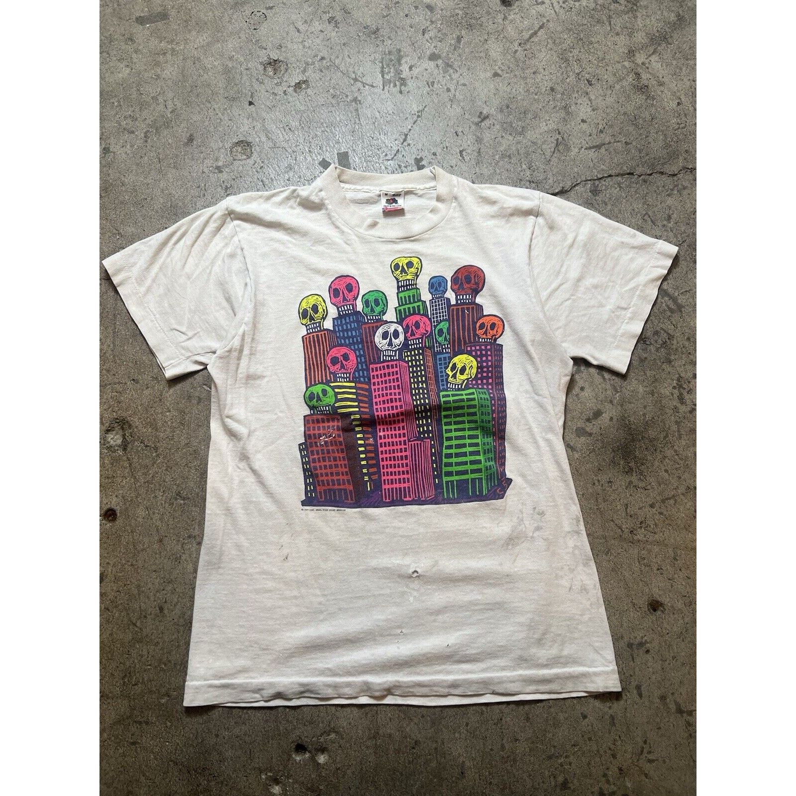 Fruit Of The Loom Vintage 1989 Coporate Heads Carl Smool White T-Shirt Size US M / EU 48-50 / 2 - 1 Thumbnail