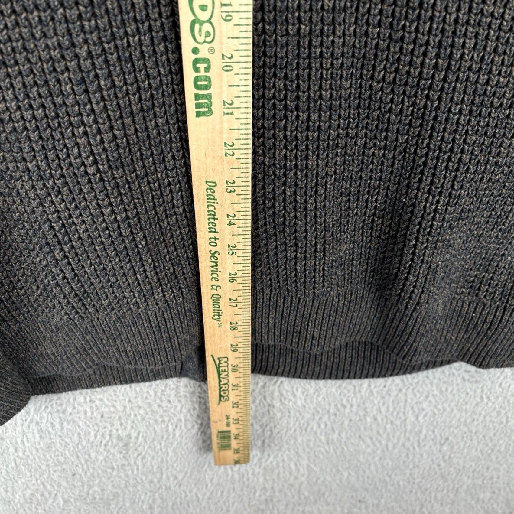 Vintage L.L. Bean Sweater Mens 3XL Gray Full Zip Heavyweight Waffle-Knit Organic Cotton Casual Boys Mens Womens Size US XXL / EU 58 / 5 - 6 Thumbnail
