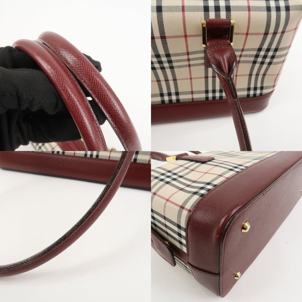 Burberry Burberry Nova Check Coated Canvas Shoulder Bag Beige Size ONE SIZE - 4 Thumbnail