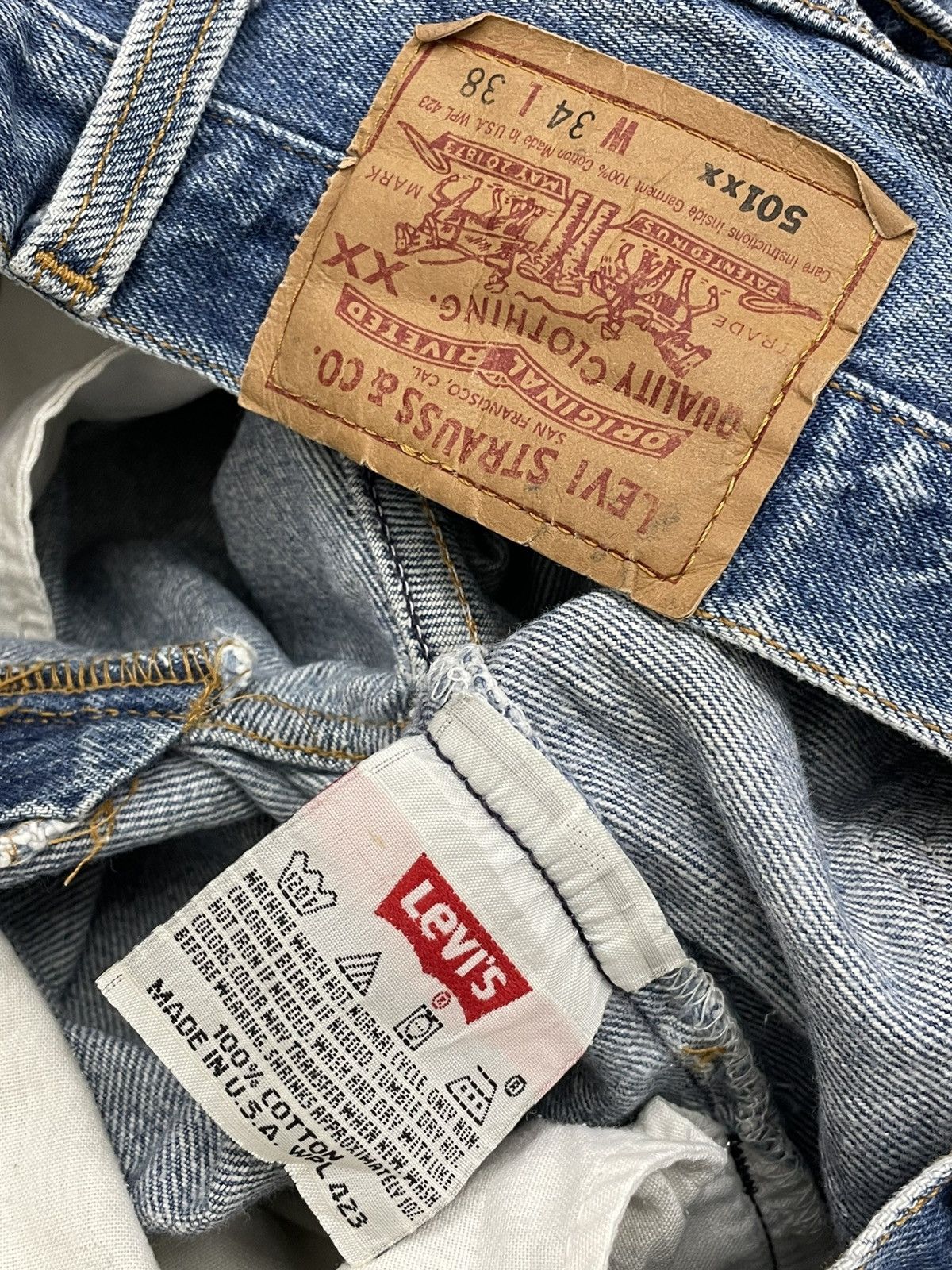 Levi's Vintage Clothing VINTAGE 501 LEVIS USA DESIGNER 90S OG OLD STAIN DENIM STYLE Size US 31 - 16 Thumbnail