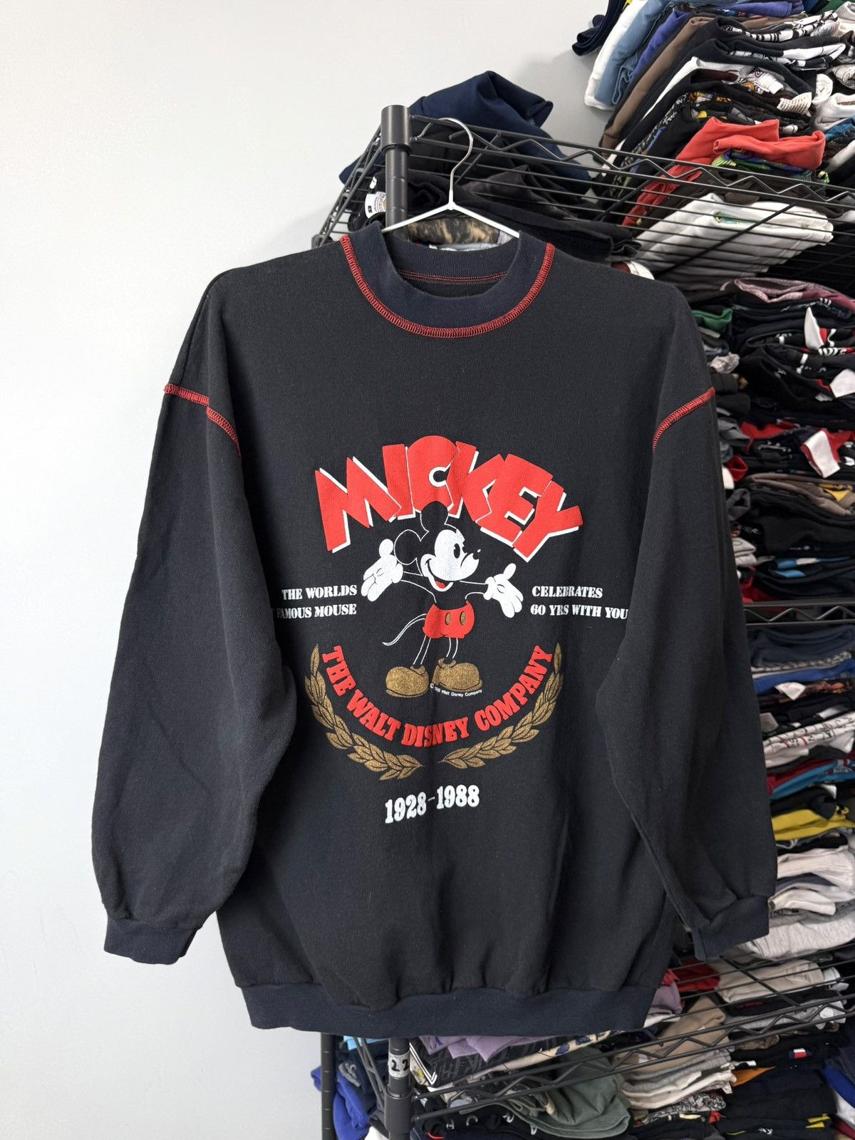 Mickey Mouse Rare! Vintage 1988 Disney Mickey Mouse Sweatshirt Size US M / EU 48-50 / 2 - 1 Thumbnail
