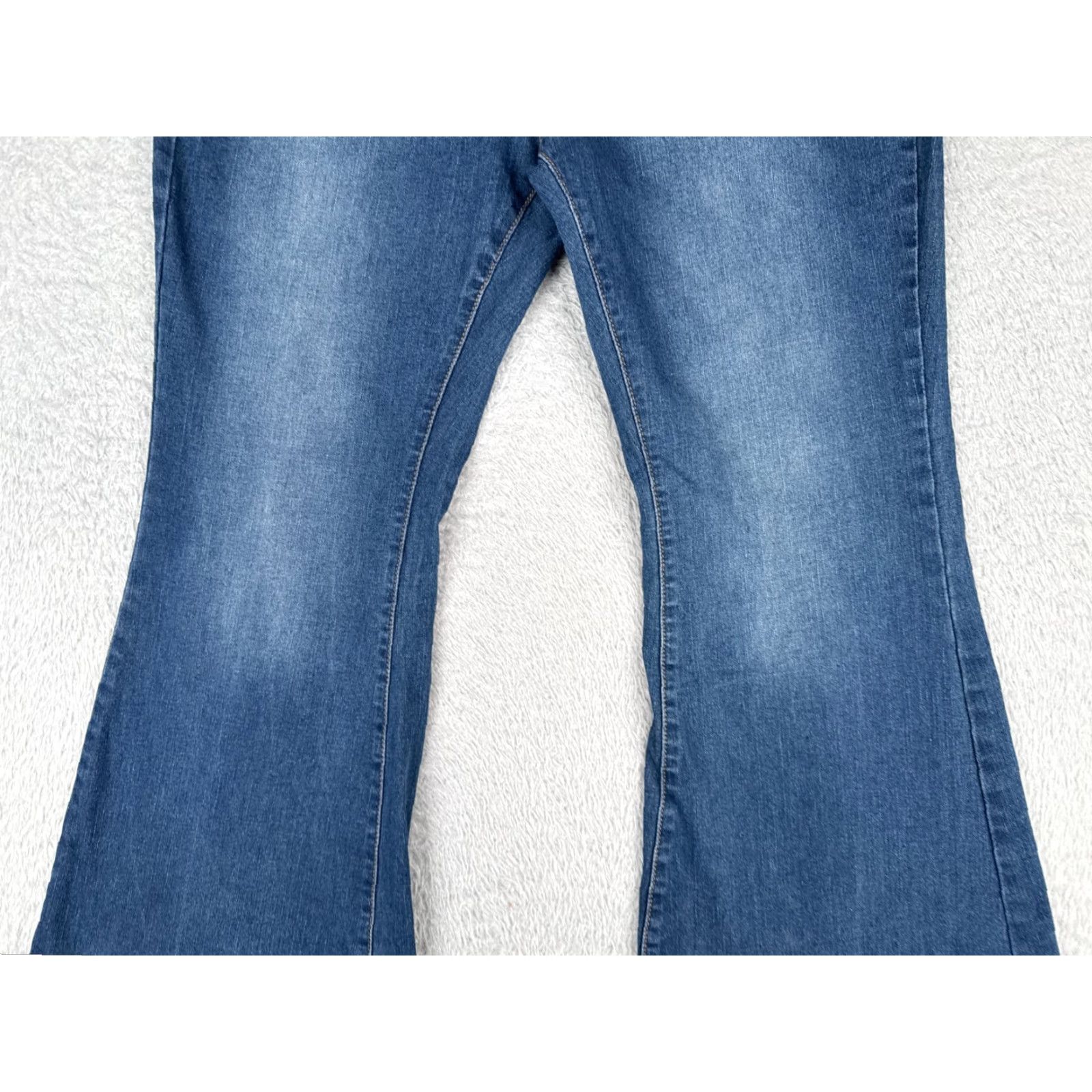 Shein Shein Jeans Women Extra Large Blue Denim Wide Flare High Rise Cotton 31x29 Size 40" / US 18 - 3 Thumbnail