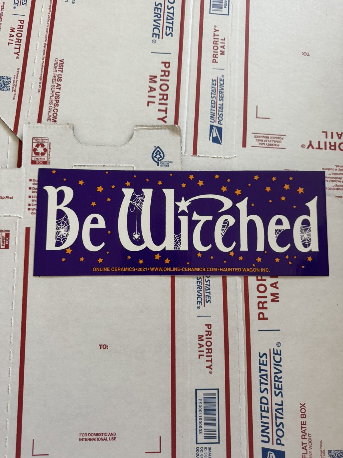Online Ceramics Be Witched Online Ceramics Bumper Sticker Size ONE SIZE - 1 Thumbnail