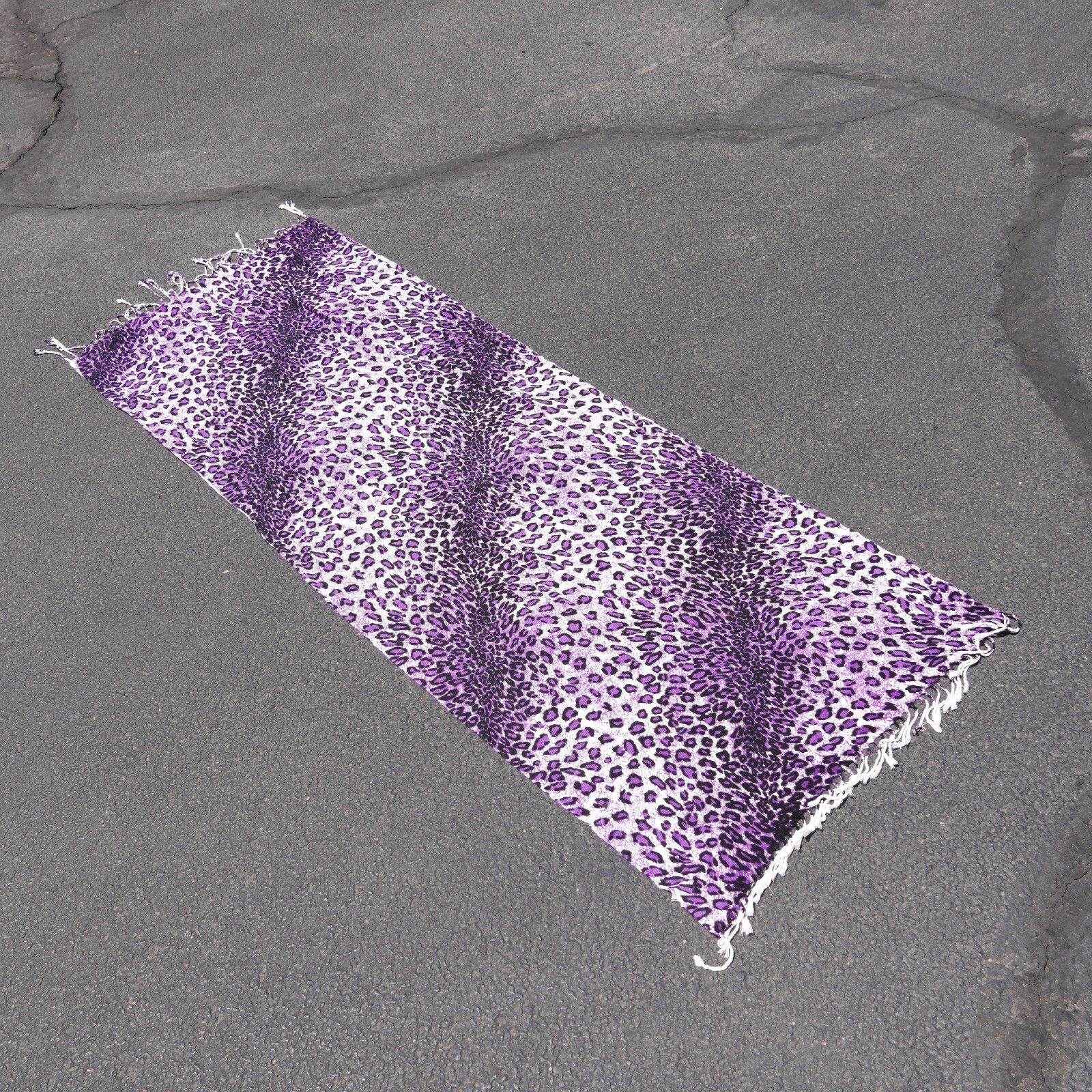 Other Purple Cat Leopard Print Pashmina Scarf Shawl Scarve 67”x26” Size ONE SIZE - 6 Thumbnail