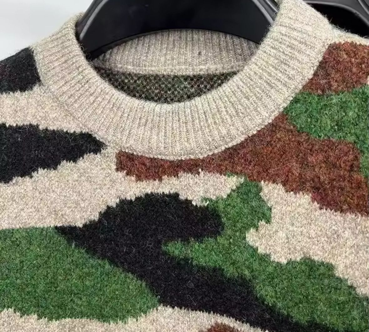 Other Street Kpop Camouflage Sweater Jacquard Knitted Sweatshirt Size US L / EU 52-54 / 3 - 3 Thumbnail