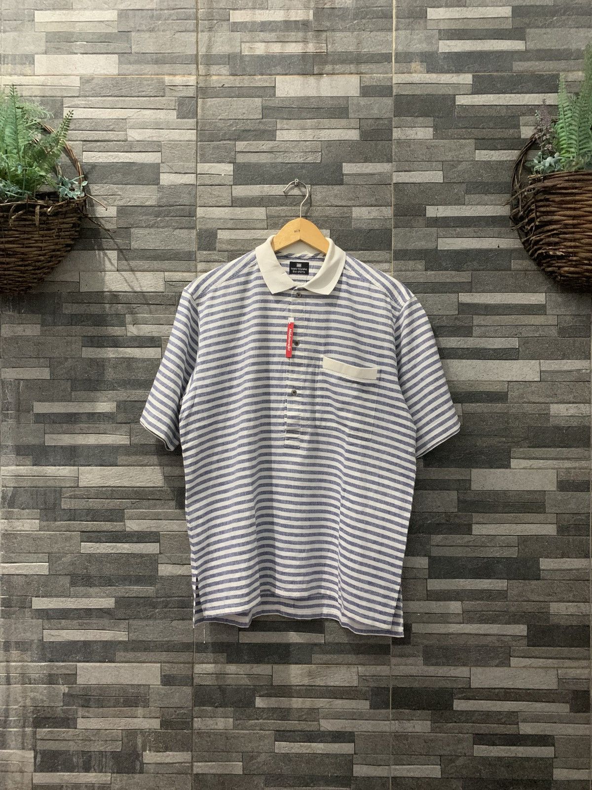 Issey Miyake Vintage ISSEY MIYAKE Striped Polo Size US L / EU 52-54 / 3 - 2 Thumbnail