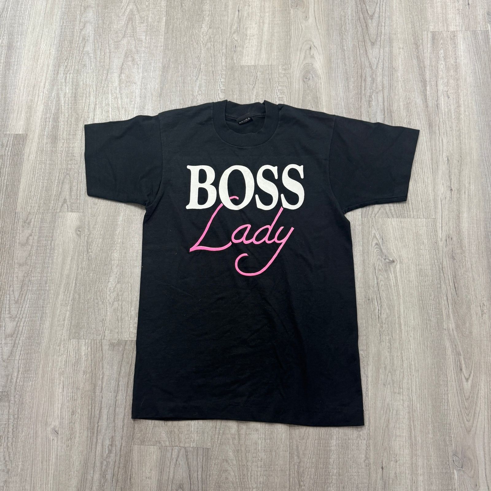 Vintage Vintage Boss Lady Shirt Men's Medium Black Single Stitch 90s Size US M / EU 48-50 / 2 - 1 Thumbnail
