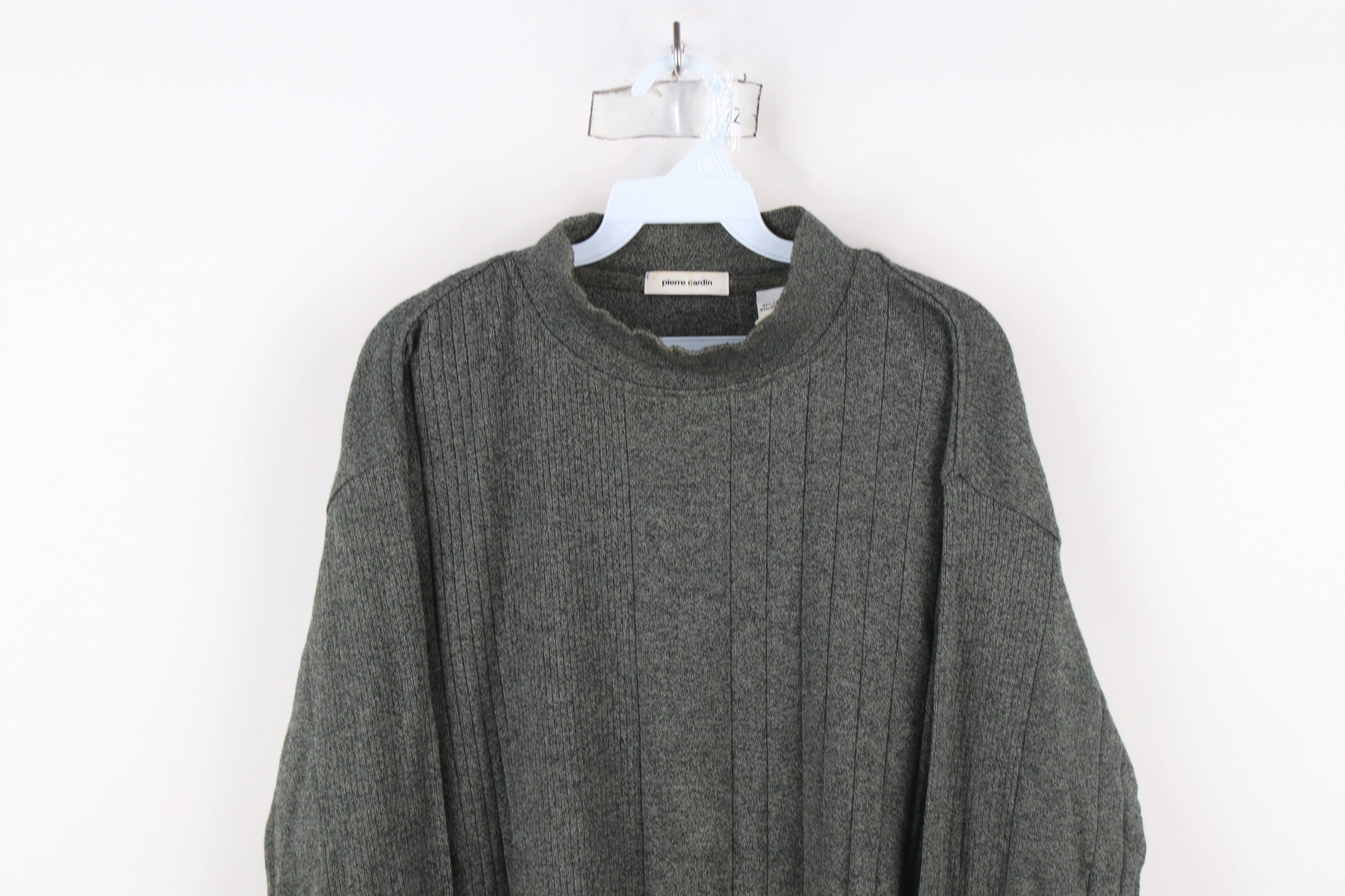 Vintage Vintage 90s Streetwear Blank Ribbed Knit Mock Neck T-Shirt Size US M / EU 48-50 / 2 - 2 Thumbnail