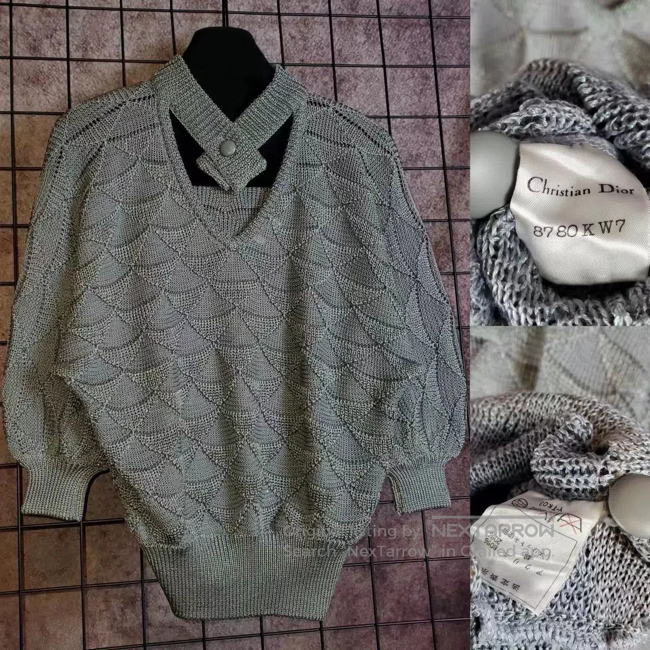 Other dior rare two-sided knitted sweater. Size US L / EU 52-54 / 3 - 3 Thumbnail
