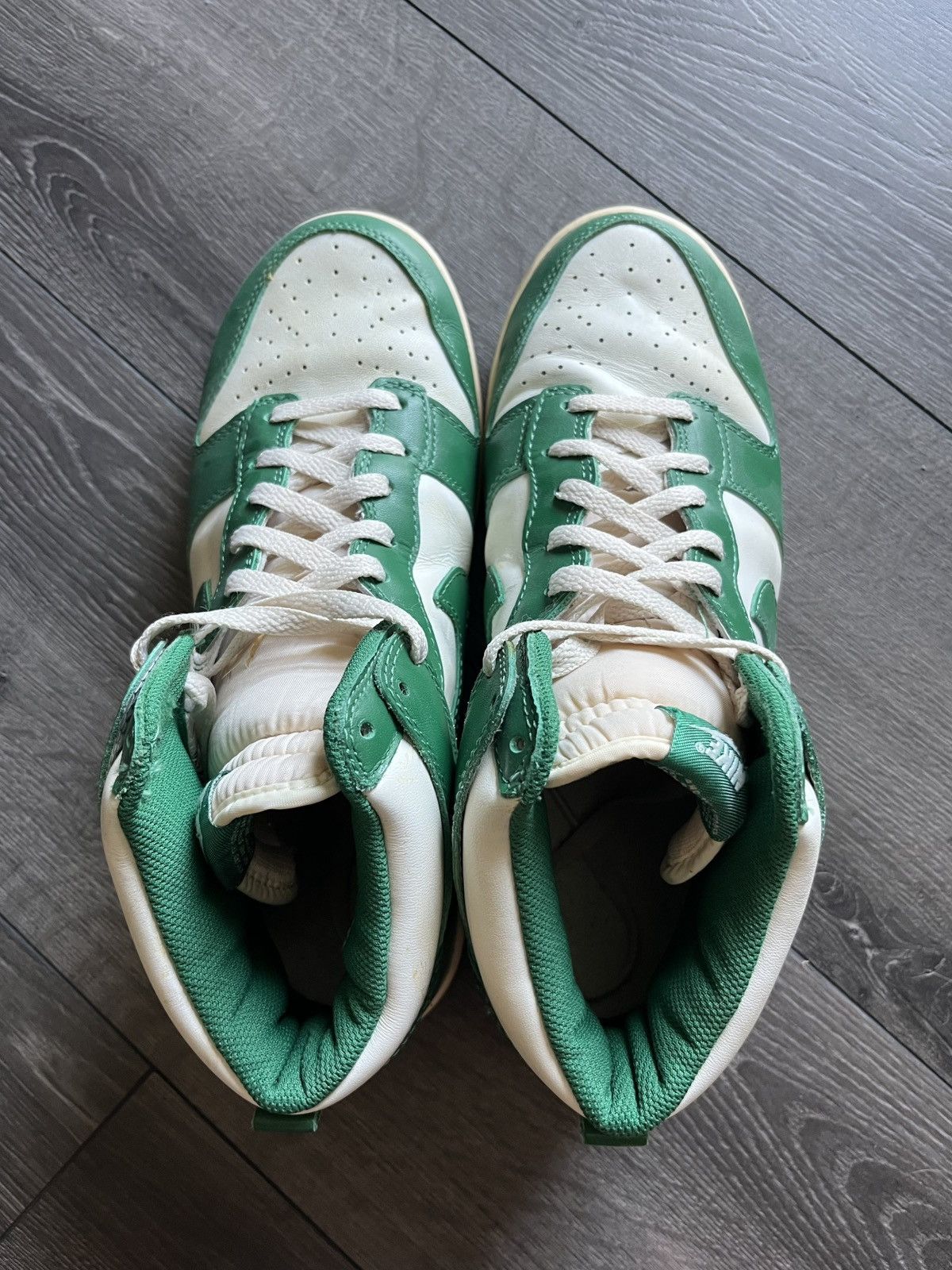 Nike Dunk High Vntg Sail | Pine Green-Natural 2008 Size US 11 / EU 44 - 5 Thumbnail