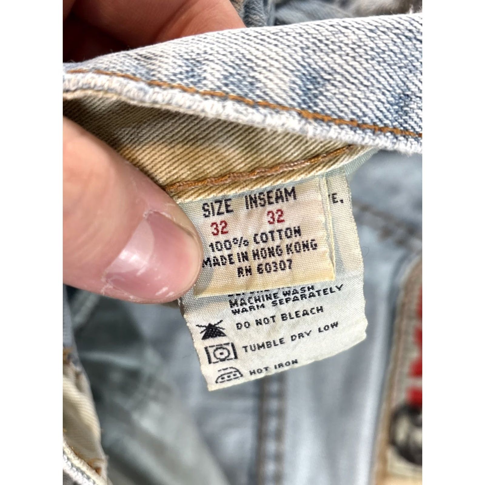 Vintage VINTAGE Unionbay Jeans Mens 32x30 Blue Loose Boot Baggy Y2K Skater Bootcut Denim Jeans Men 5-Pocket Distressed Logo Retro Size US 32 / EU 48 - 5 Thumbnail