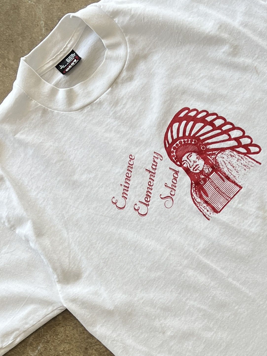Vintage Vintage 90s Eminence Elementary Native American Tee Large Size US L / EU 52-54 / 3 - 1 Thumbnail