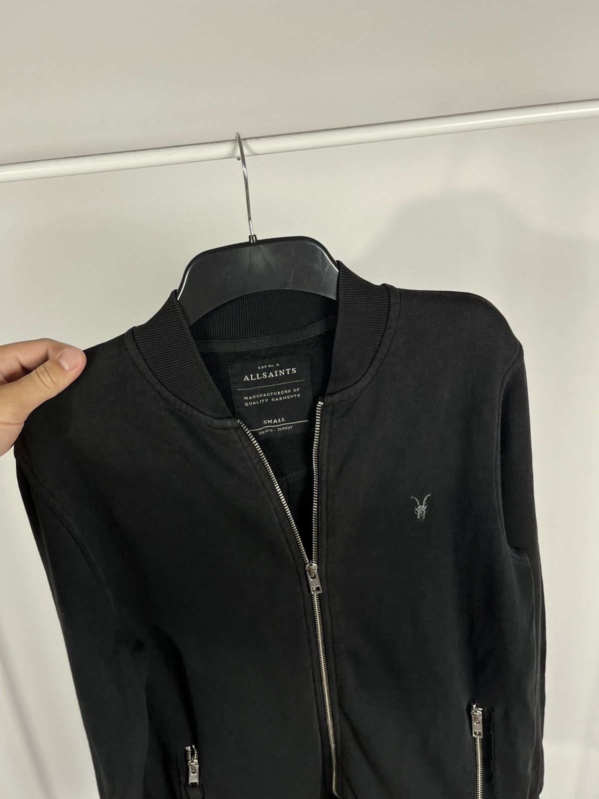 Allsaints AllSaints Men’s Black Bomber Jacket Zip Up Size S Casual Size US S / EU 44-46 / 1 - 9 Thumbnail