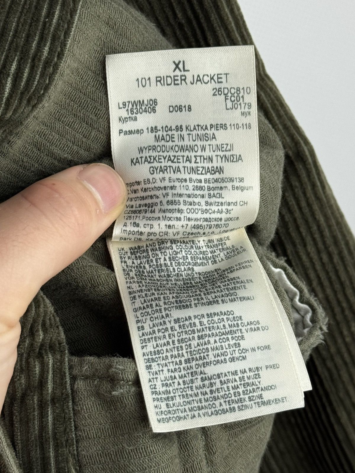Lee Lee x Oi Polloi Rider 101 Corduroy Jacket Size US L / EU 52-54 / 3 - 7 Thumbnail