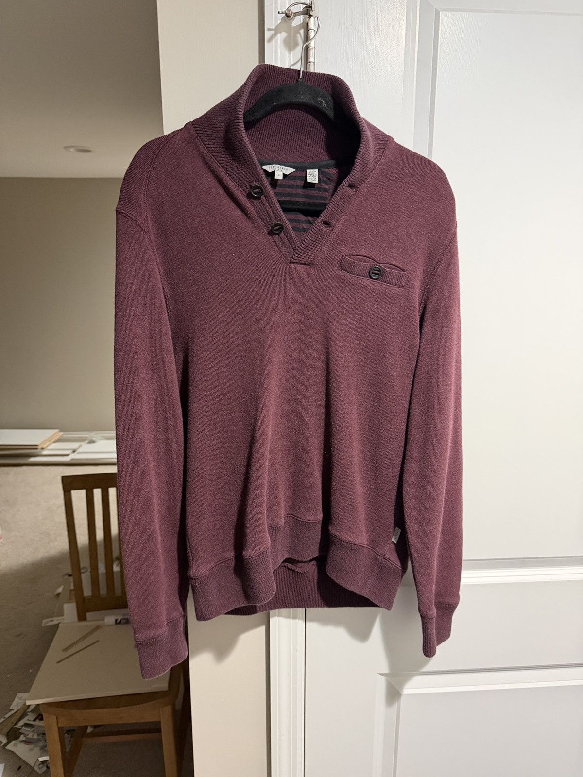 Ted Baker Ted Baker Maroon Red Men’s Sweater Size 4 Size US XL / EU 56 / 4 - 1 Thumbnail