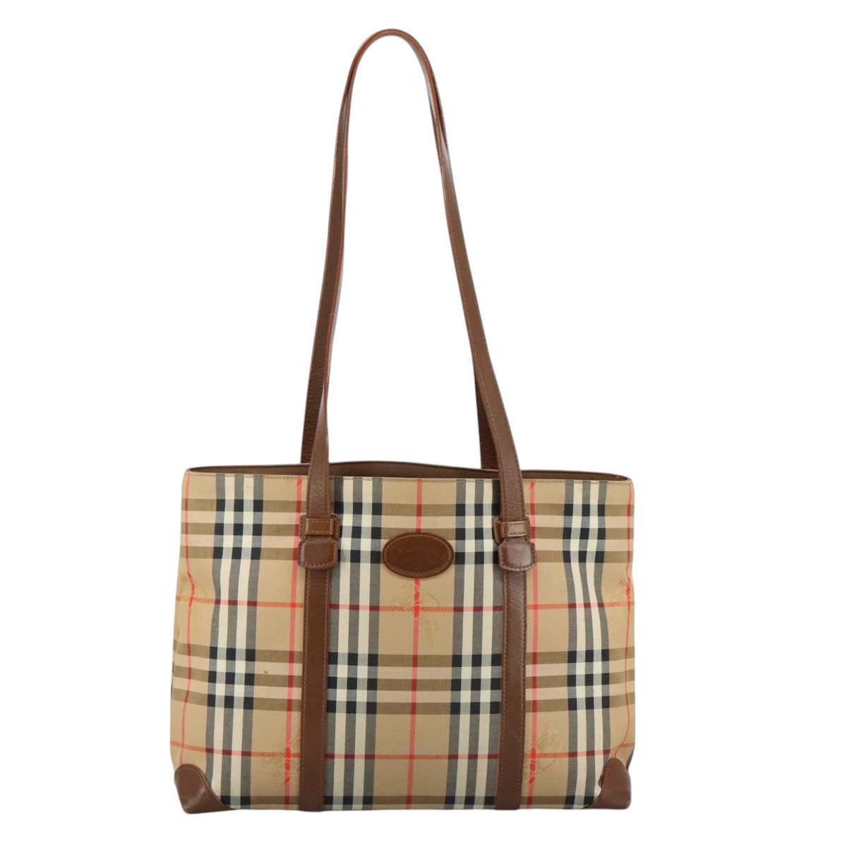 Burberry Nova Check Beige Canvas Tote Bag (Pre-Owned) Size ONE SIZE - 1 Thumbnail