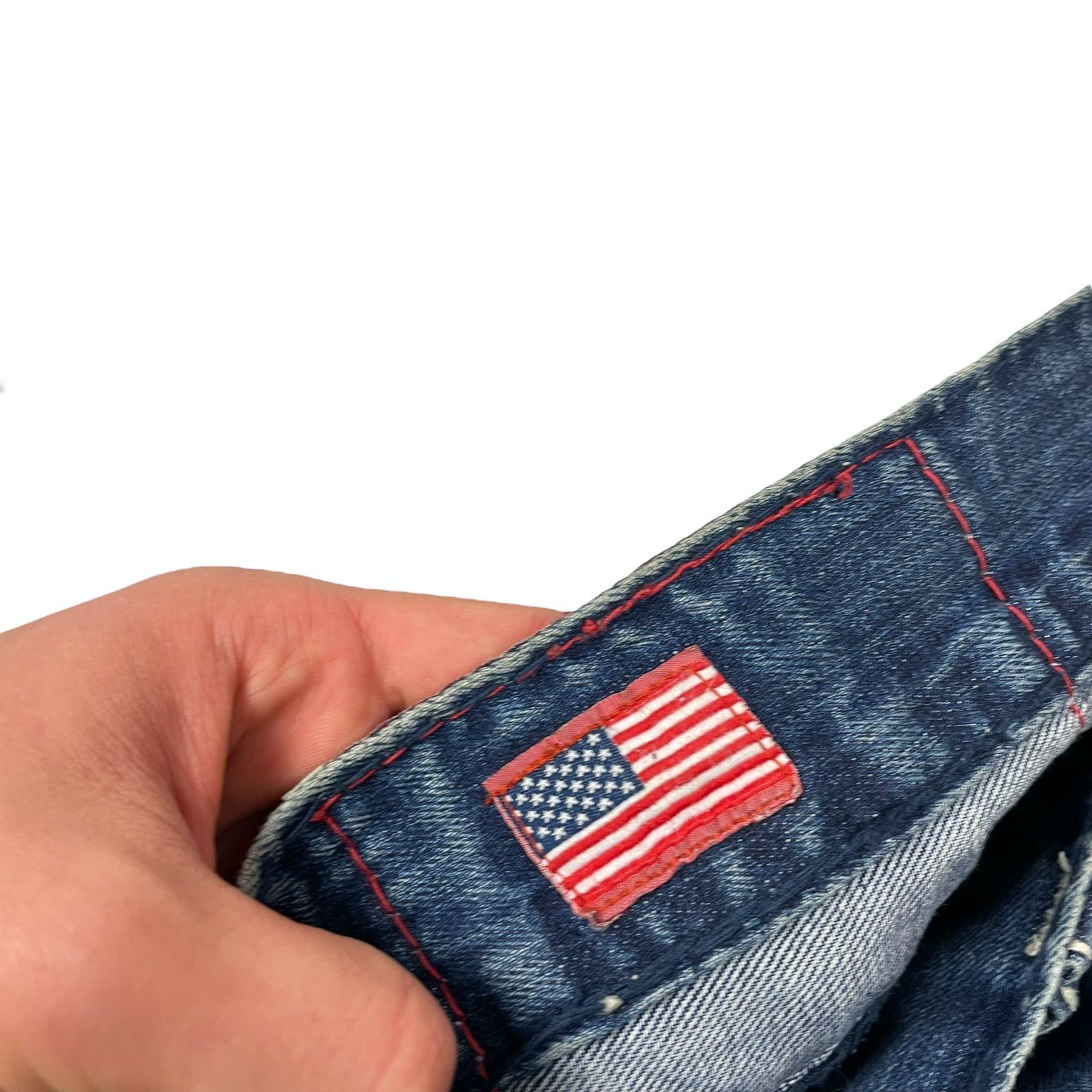 True Religion True Religion Bobby Big QT Men Blue Cotton Straight Jeans 33 Size US 33 - 11 Thumbnail