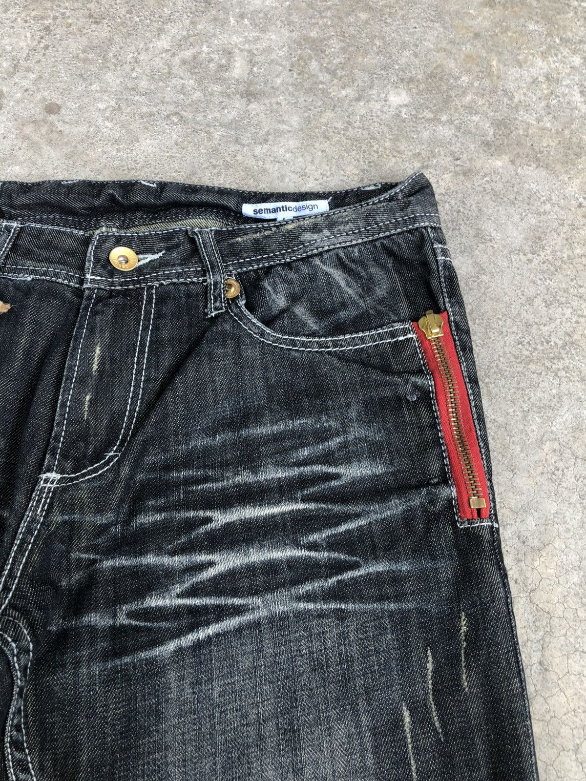 If Six Was Nine Semantic Design Flared Jeans Distressed Jeans Size US 32 / EU 48 - 16 Thumbnail