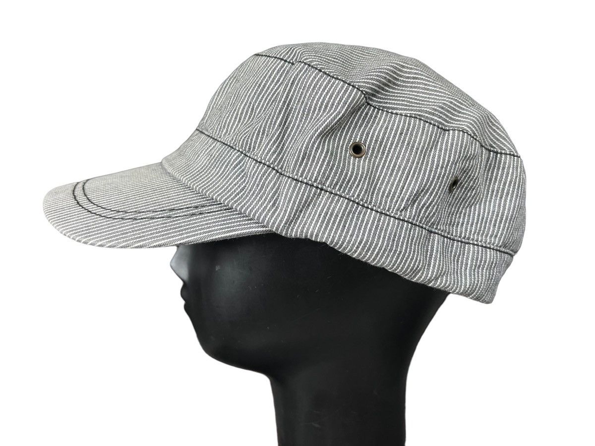 Garment Reproduction of Workers × Japanese Brand Back Number Hickory Stripes Japanese Workwear Streetwear Cap Size ONE SIZE - 3 Thumbnail