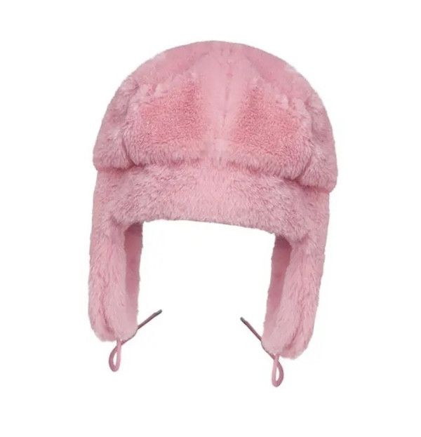 Japanese Brand Y2K Vintage Pink Star Ushanka Autumn Winter Warm Hat Size ONE SIZE - 3 Thumbnail