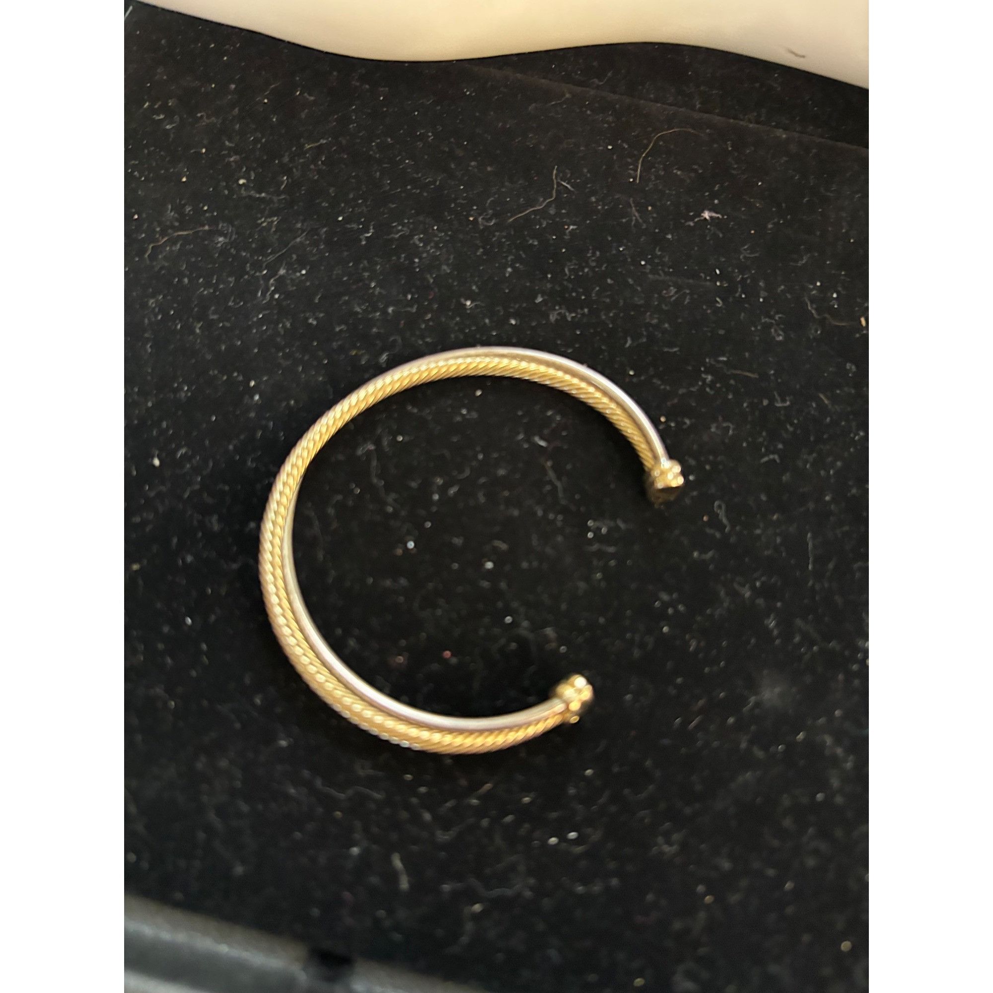 Other Gold-Tone Twisted Cable Open Cuff Bracelet With Polished End Size ONE SIZE - 10 Thumbnail
