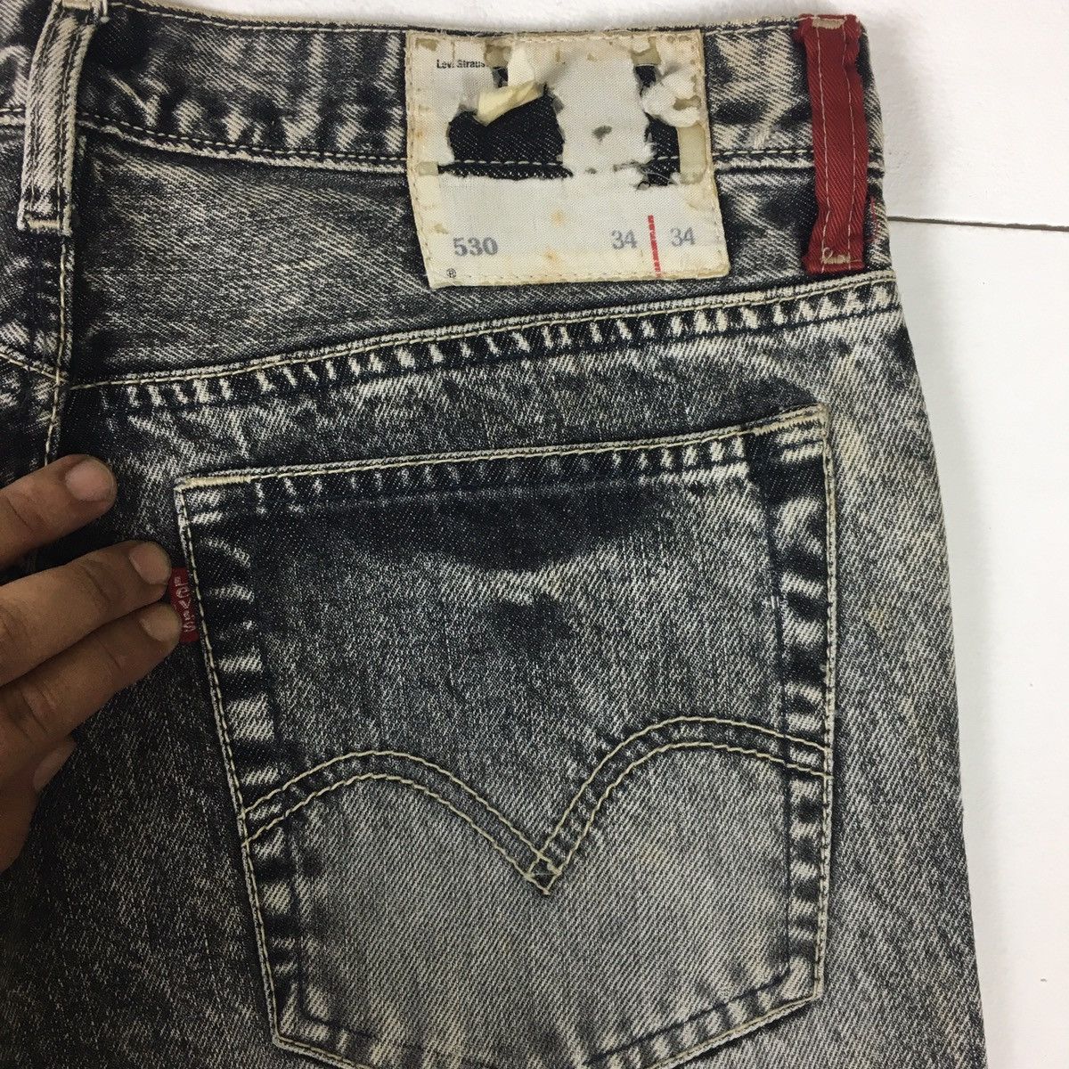 Levi's Vintage Levi’s 530 Bleach Black Flare Size US 34 / EU 50 - 10 Thumbnail