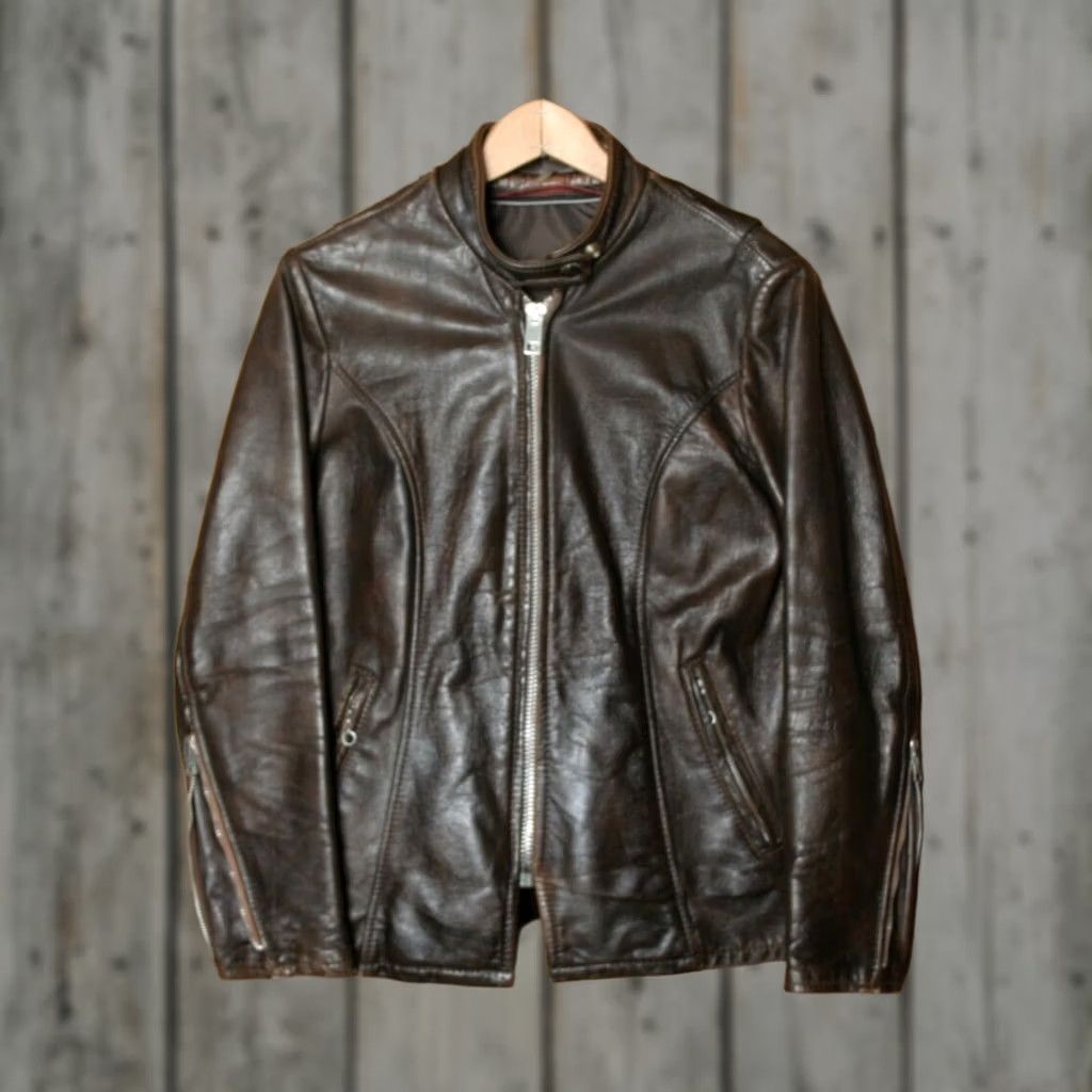 Vintage VINTAGE Lesco Brown Leather Motorcycle Jacket Women's Sz. 11 ≈ M Jacket, Brown, Motorcycle, Vintage, Womens, 11, Lesco, Leather, Zip, Missing Liner Size L / US 10 / IT 46 - 1 Thumbnail