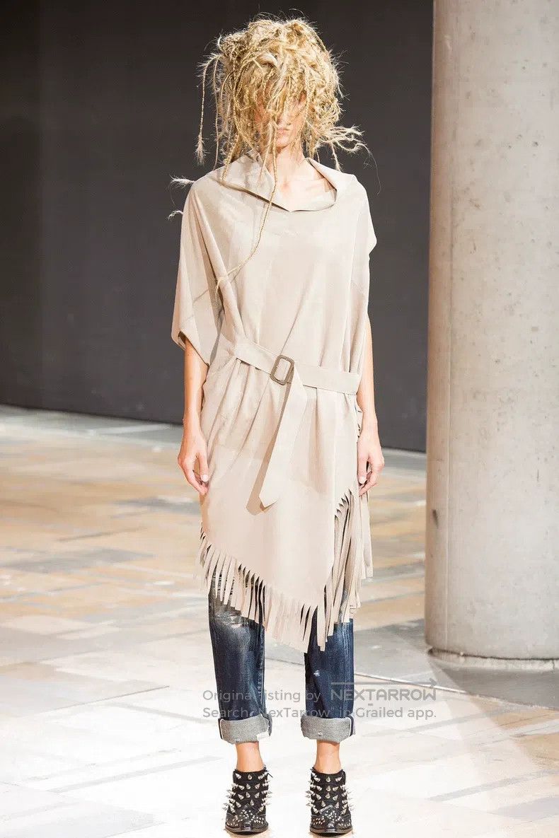 Junya Watanabe Junya Watanabe Asymmetrical Suede Dress Size S / US 4 / IT 40 - 8 Thumbnail