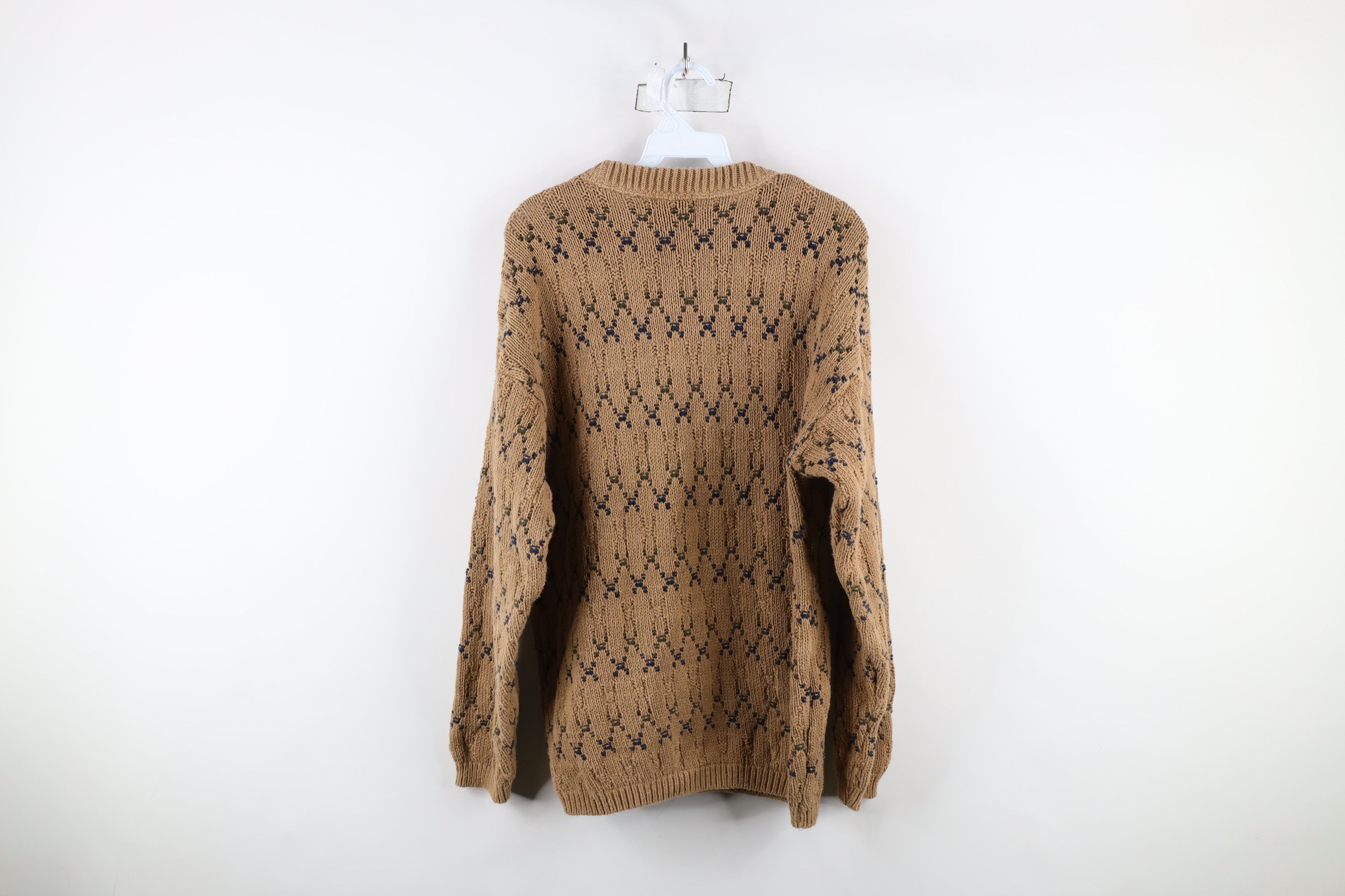 Vintage Vintage 90s Streetwear Textured Cotton Knit Sweater USA Size US L / EU 52-54 / 3 - 7 Thumbnail