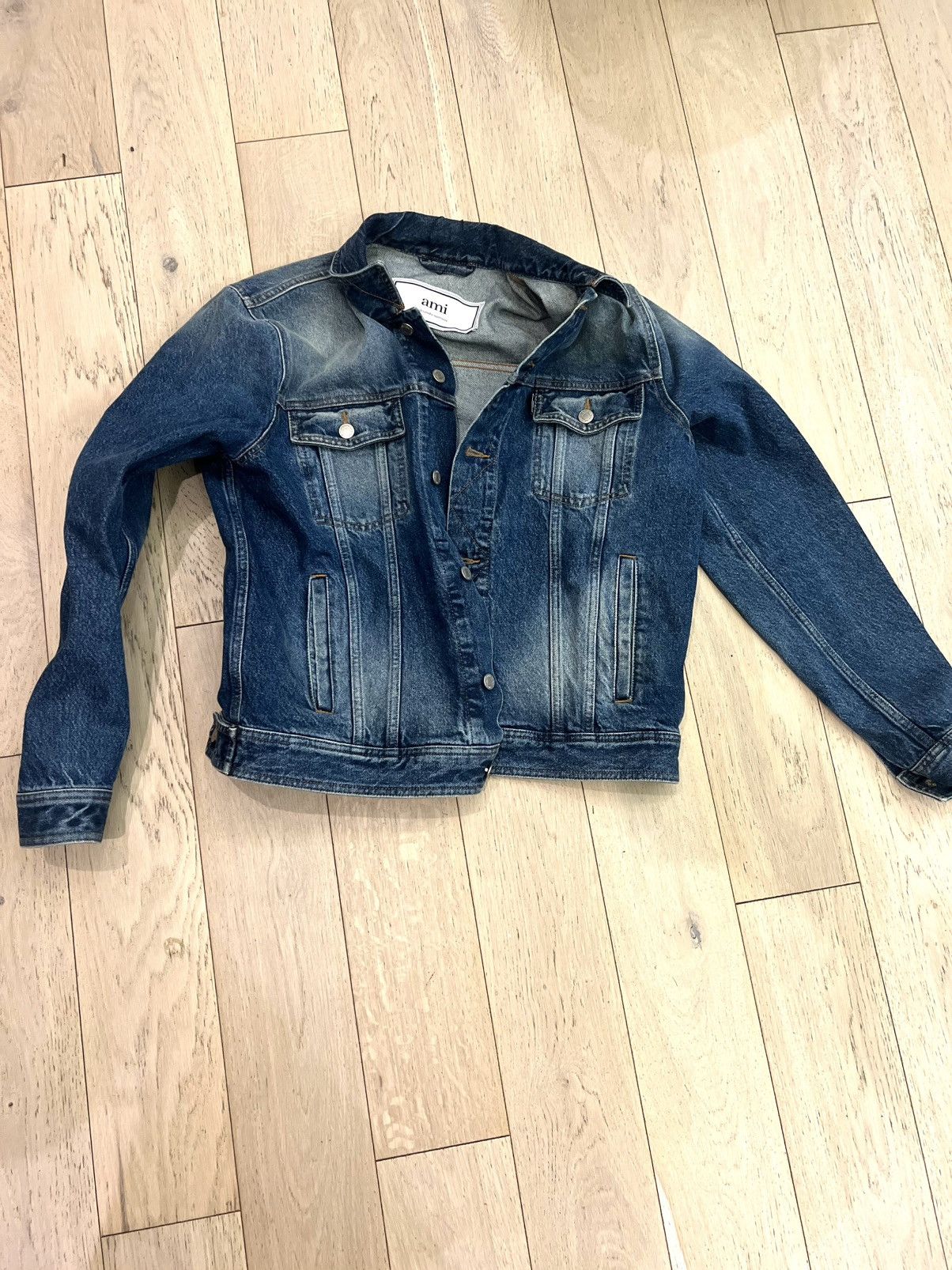 AMI AMI 90´s Wash Gorgeous Denim Jacket Size US L / EU 52-54 / 3 - 3 Thumbnail
