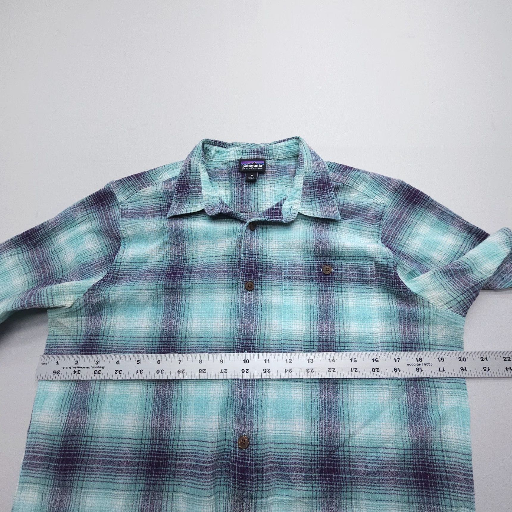 Patagonia Patagonia A/C Shirt Mens Medium Blue Plaid Gauze Organic Cotton Light Size US M / EU 48-50 / 2 - 7 Thumbnail