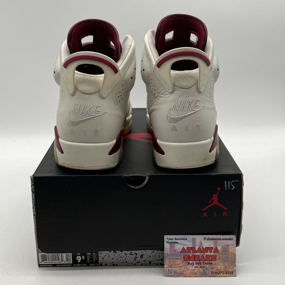 Jordan Brand Air Jordan 6 maroon Size US 9.5 / EU 42-43 - 3 Thumbnail