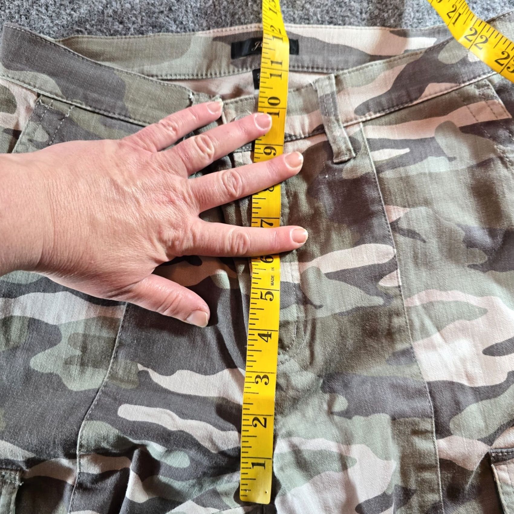 J.Crew J.CREW Pants Womens 29 Tall Green Camo Skinny Cargo Casual Canvas Tall Green Camouflage Pants Ladies Size 29" - 7 Thumbnail