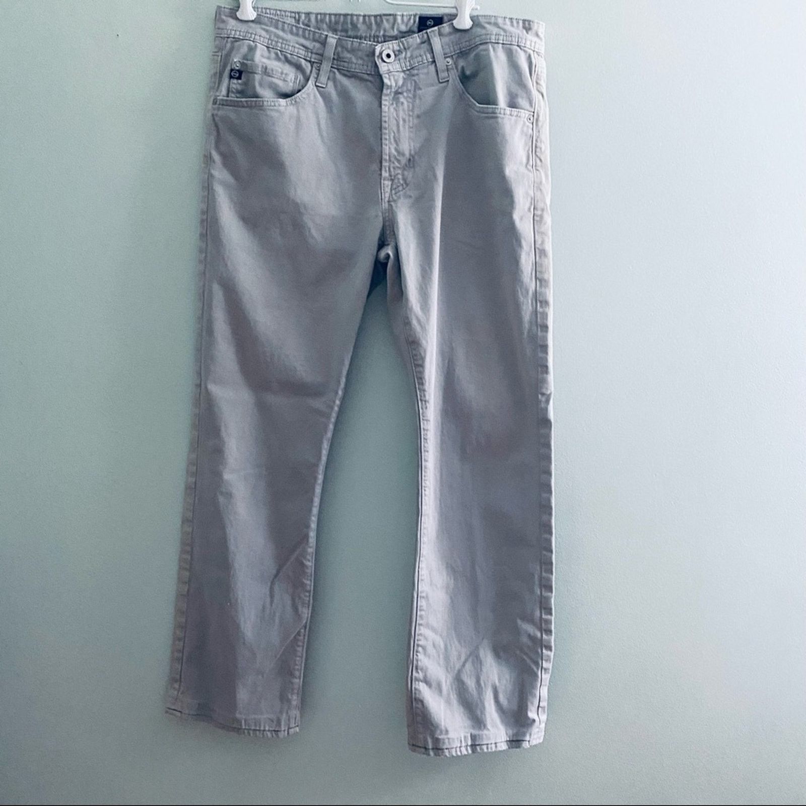 AG Adriano Goldschmied AG Adriano Goldschmied light gray chino jeans Size US 34 / EU 50 - 2 Thumbnail