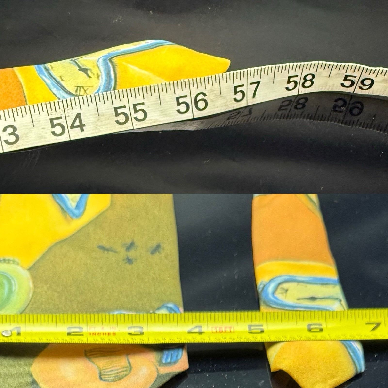 Ralph Marlin RALPH MARLIN "TIME WARP" tie Blue Tan Clock Ants Design Size ONE SIZE - 4 Thumbnail