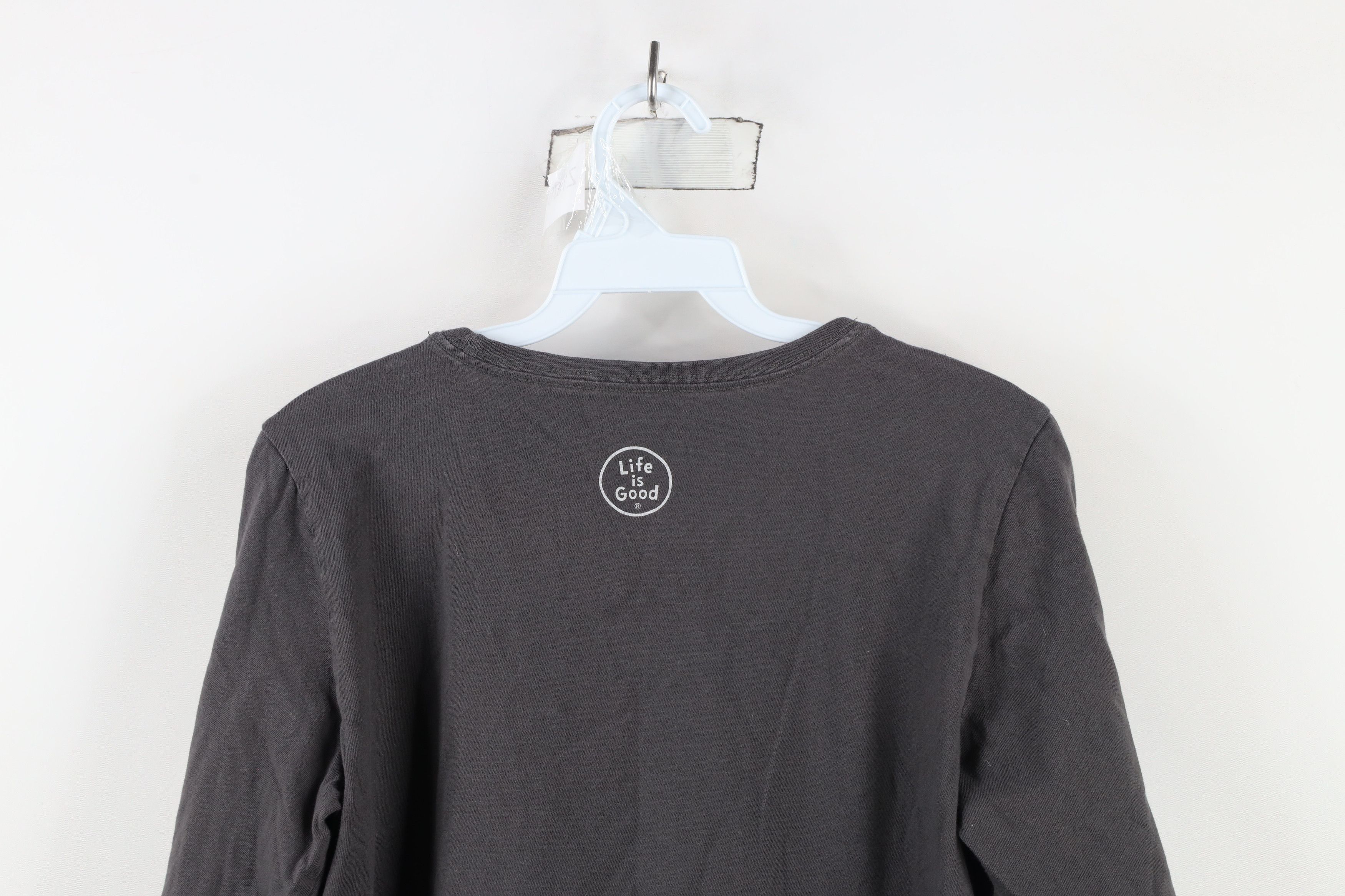 Life is Good × Vintage Life Is Good Spell Out Flower Long Sleeve T-Shirt Gray Size M / US 6-8 / IT 42-44 - 12 Thumbnail