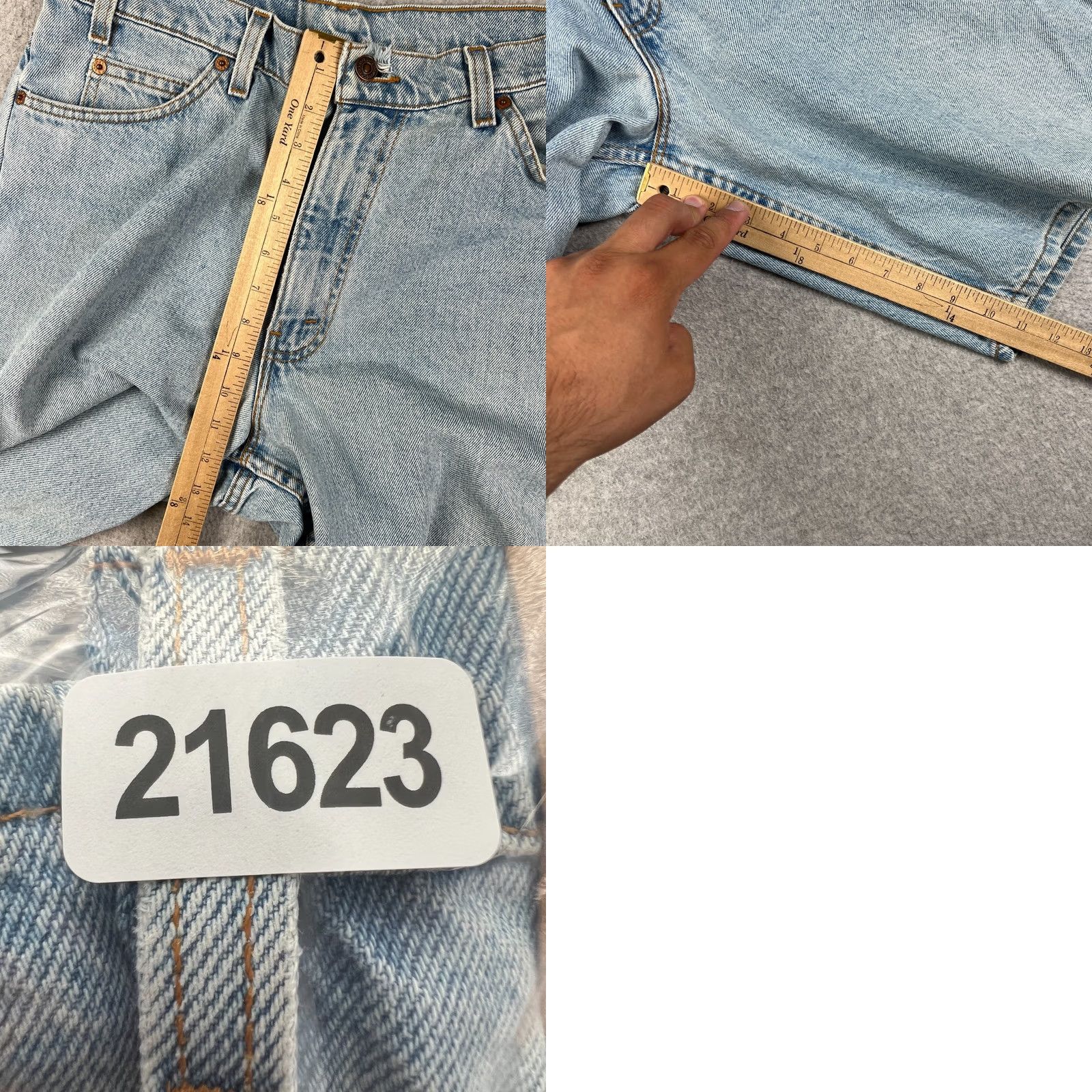Levi's VINTAGE Levi's 560 Loose Fit Denim Jean Shorts Jorts 34x11 Men Blue USA Made 90s Size US 34 / EU 50 - 8 Thumbnail