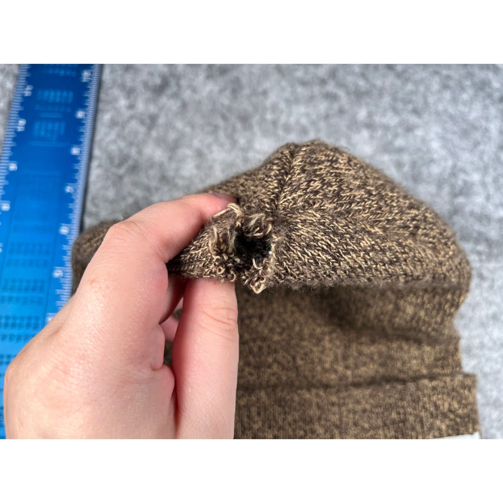 Carhartt VINTAGE Carhartt Beanie Toque Adult One Size Heather Brown Knit 100% Acrylic Workwear Size ONE SIZE - 4 Thumbnail