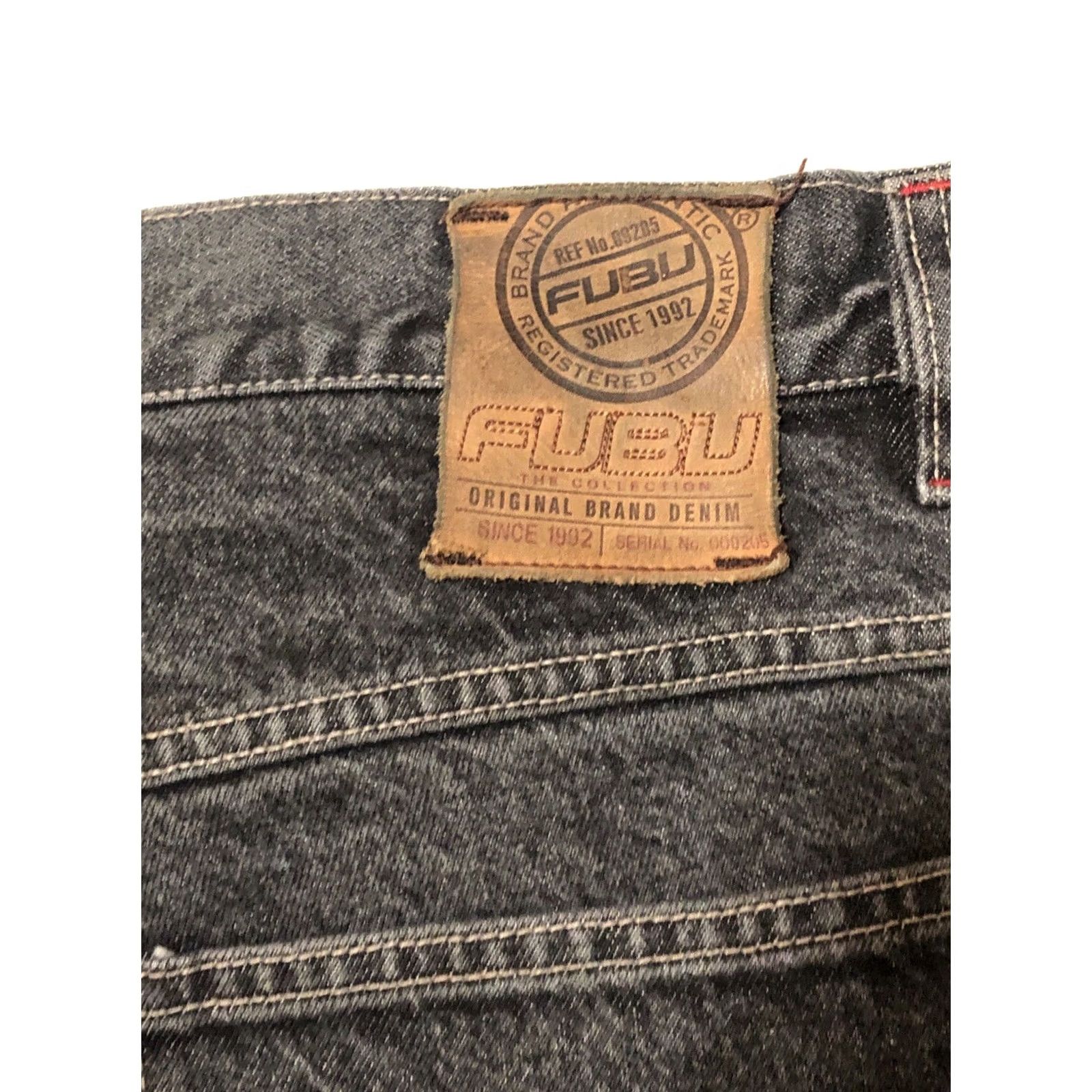 Fubu VINTAGE FUBU Denim Shorts 42x10 15” Rise 14” Leg Opening Hip Hop Skater Baggy Men Casual 90s/2000s Blue Cotton Pocketed Slouchy Relaxed Size US 42 / EU 58 - 3 Thumbnail