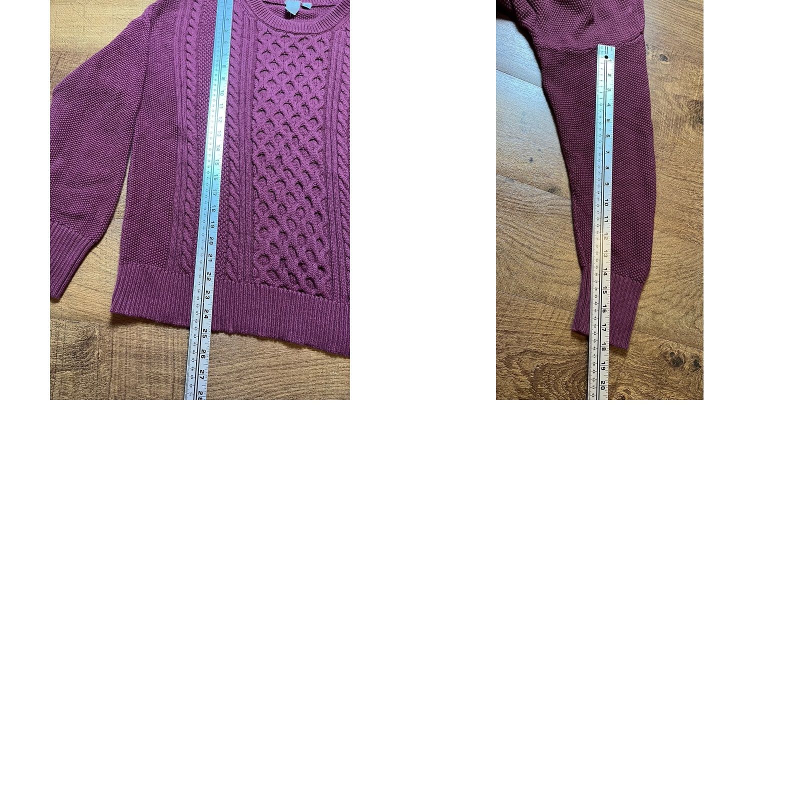 Gap Gap Womens Cable Knit Pullover Sweater Fisherman Size XL Light Plum Purple - Classic Size XL / US 12-14 / IT 48-50 - 8 Thumbnail