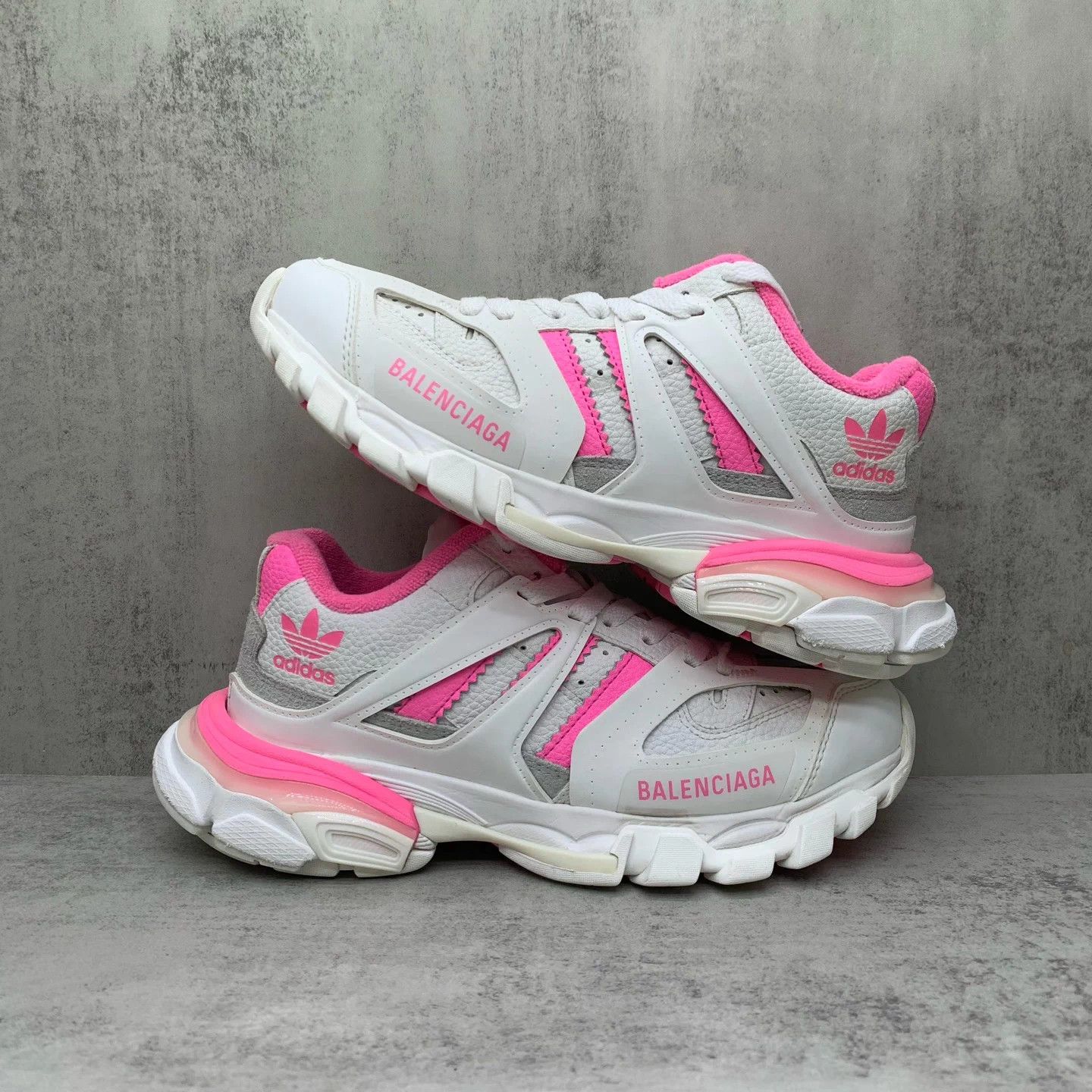 Balenciaga Balenciaga Track x Adidas White/Pink 36 98New LX1261 Size US 5.5 / IT 35.5 - 2 Thumbnail