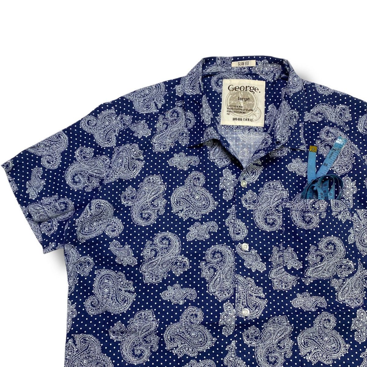 Japanese Brand Vintage Bandana Paisley george button shirt slimfit Size US L / EU 52-54 / 3 - 2 Thumbnail