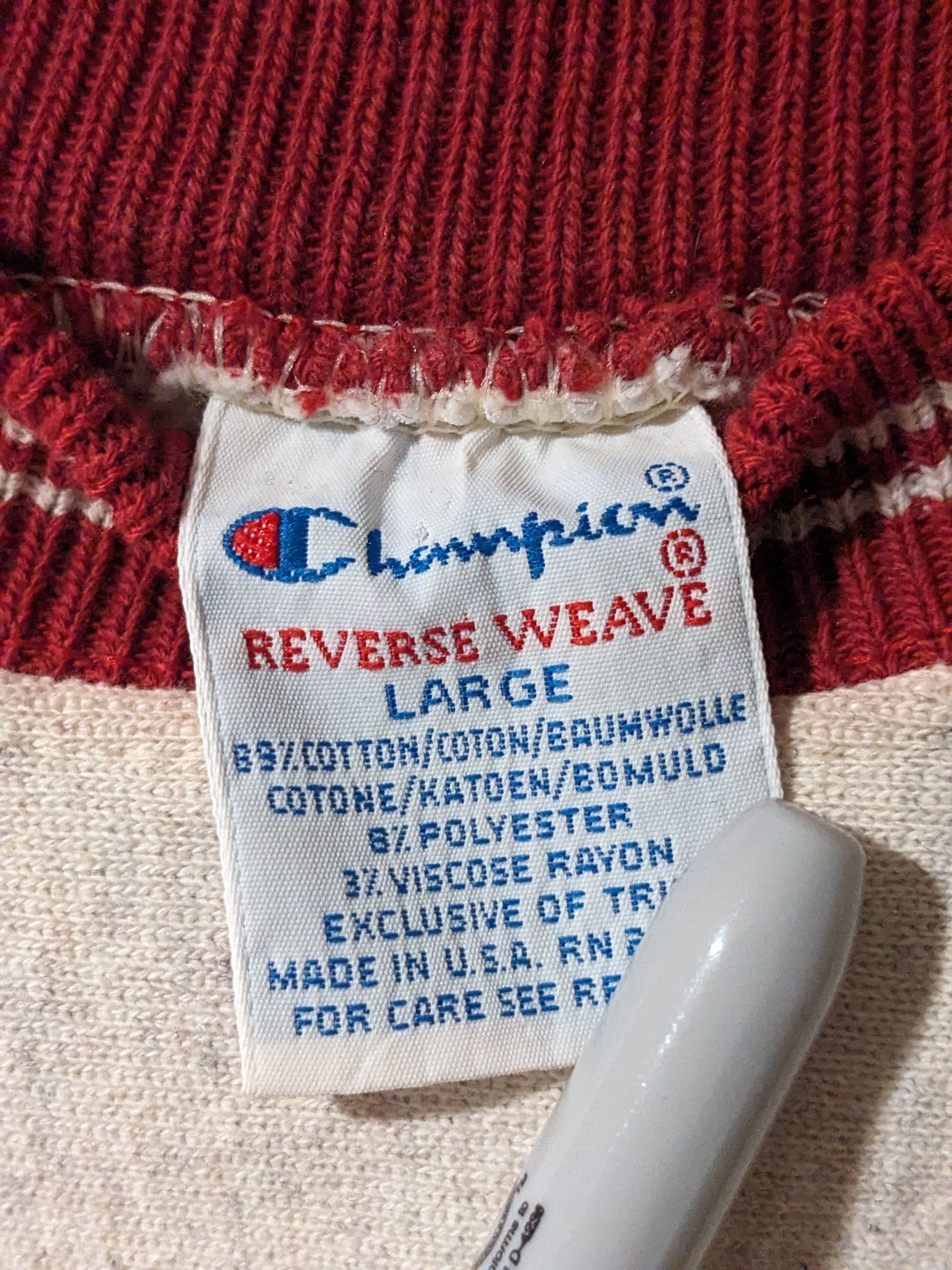 Champion × Vintage Vintage 90s Champion Spell Out Logo Reverse Weave Sweatshirt Size US L / EU 52-54 / 3 - 3 Thumbnail