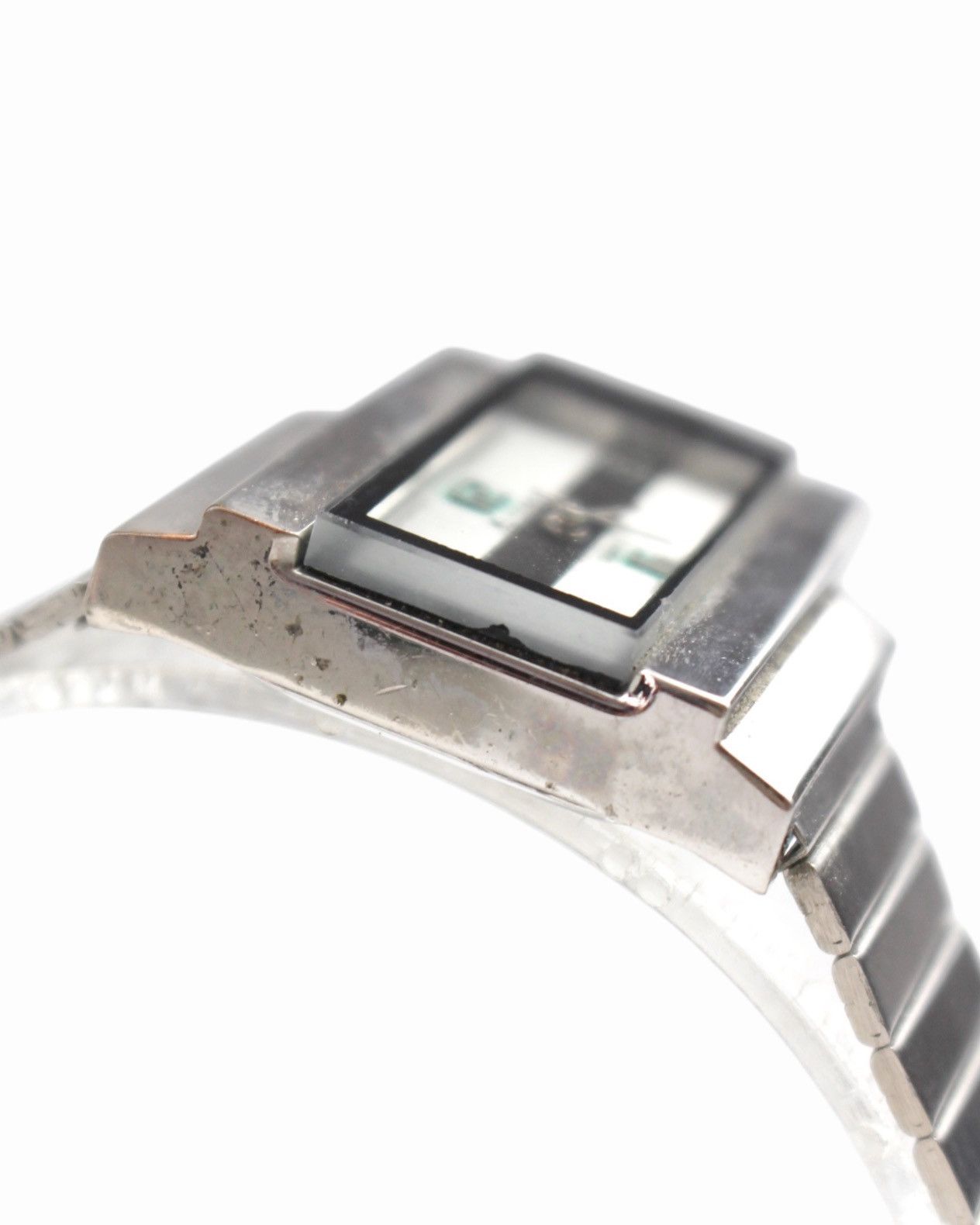 Japanese Brand 2000S KABANA RECTANGULAR STEEL WATCH Size ONE SIZE - 5 Thumbnail
