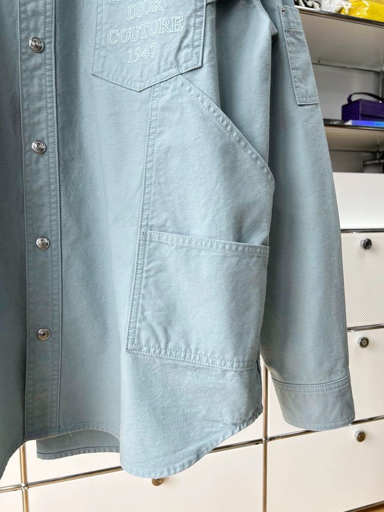Dior Dior Size41 SS24 haze blue letter pattern embroidered singl Size US XS / EU 42 / 0 - 4 Thumbnail