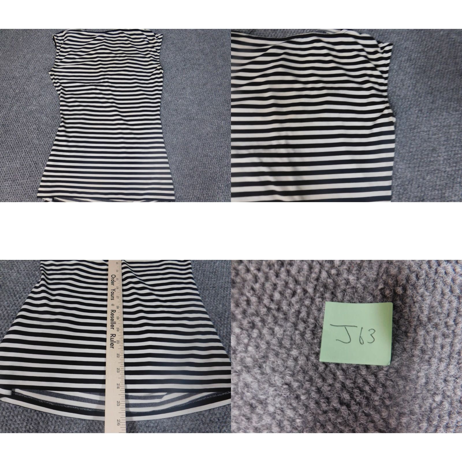 Vintage Chaus Blouse Shirt Womens S Black Striped Crew Neck Pullover Stretch Casual Button Size S / US 4 / IT 40 - 9 Thumbnail