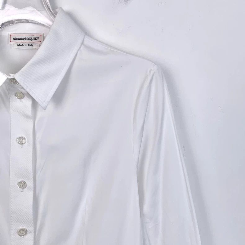 Alexander McQueen Alexander Mcqueen White lapel lace drawstring long-sleeved Size XS / US 0-2 / IT 36-38 - 3 Thumbnail