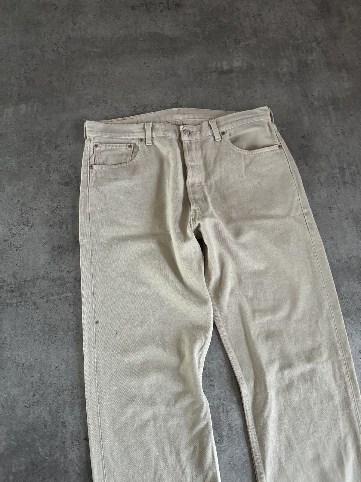 Levi's × Levi's Vintage Clothing × Vintage Levi’s 501 Baggy 90s Jeans Denim Rap Skate Y2K Beige Vintage Size US 36 / EU 52 - 6 Thumbnail