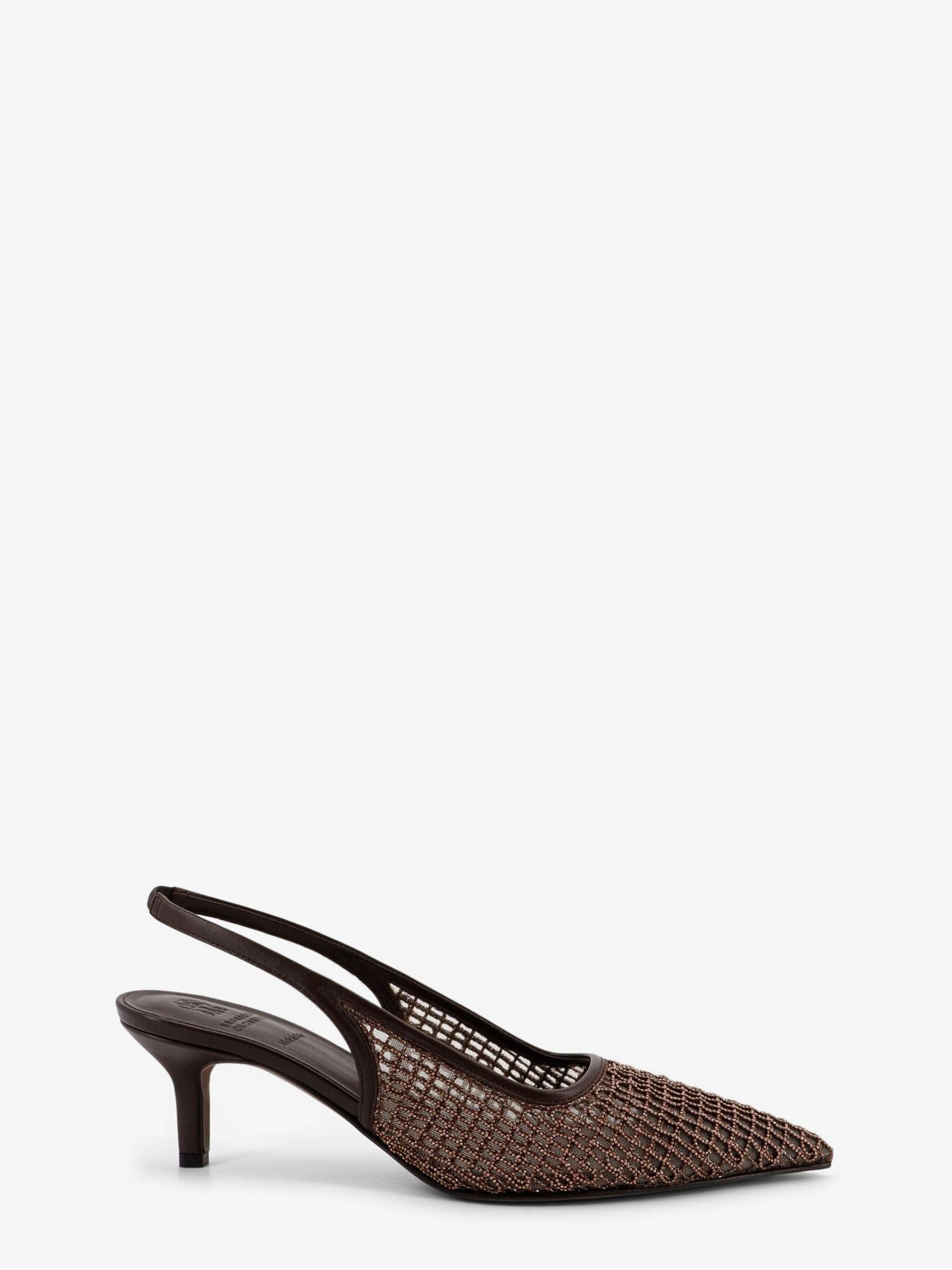 Brunello Cucinelli Brunello Cucinelli Leather décolleté with Precious Net detail IT 40 Women - USA Tariffs Included Size US 10 / IT 40 - 1 Thumbnail